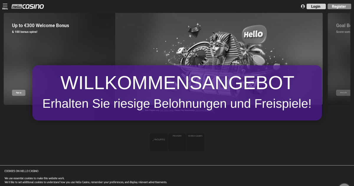 Hello Casino welcome bonus